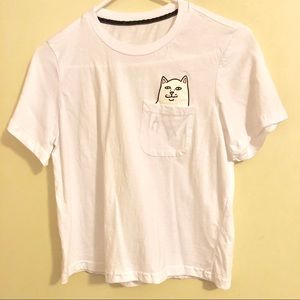 “It’s a Monday Kitty” Unique front pocket t-shirt